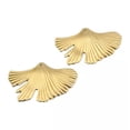 thumbnail image 2 of GKNET Raw Brass Earrings Charms Pendants Ginkgo Biloba Leaf Charms for Delicate Jewelry Making -46*30mm, 2 of 6