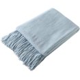 thumbnail image 4 of HTOOQ) HTOOQ Couverture Décorative Tricotée avec Franges Douce et Confortable pour Canapé Lit (Bleu Clair, 5HTOOQ X6, 4 of 7