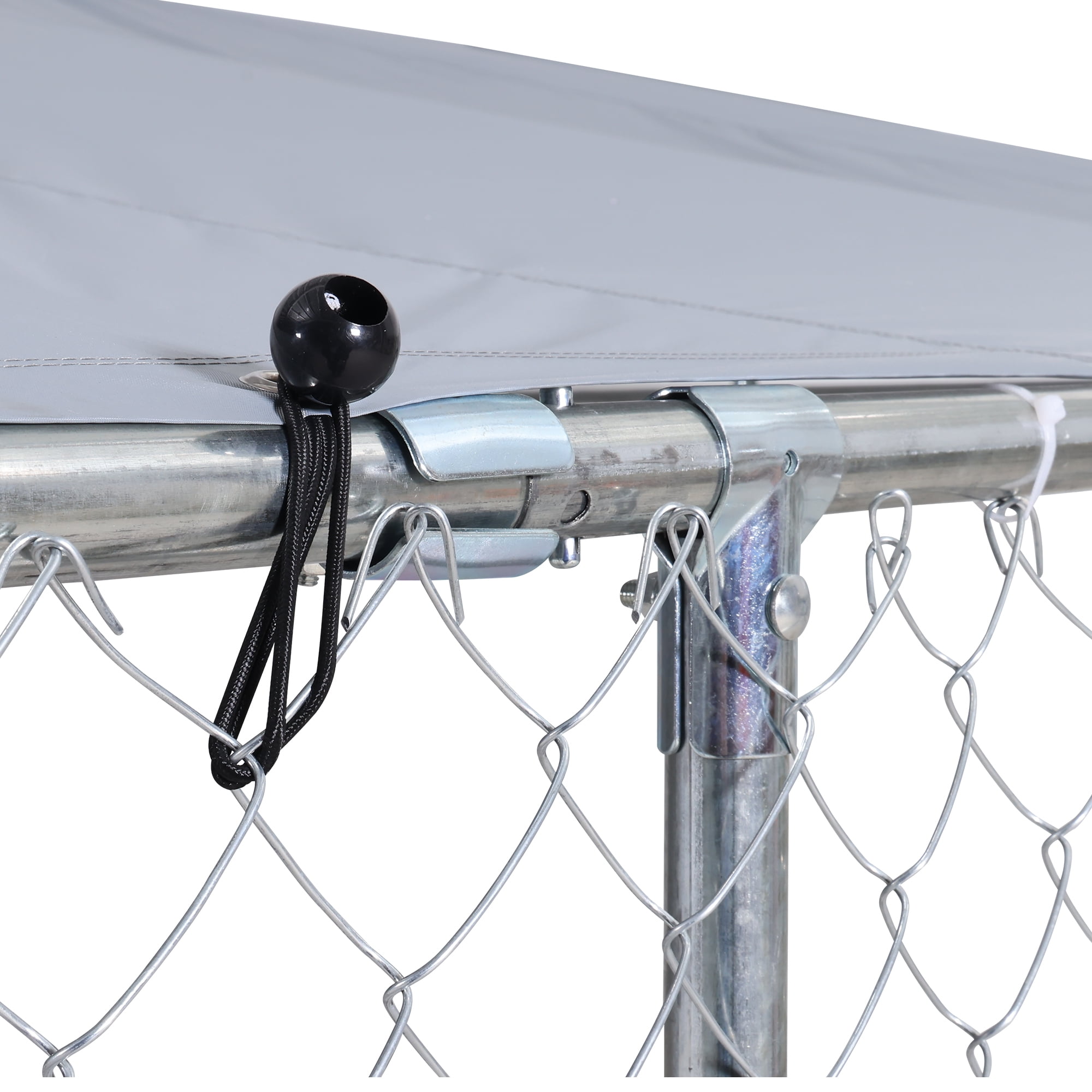 imerelez Outside Dog Kennel with Cover Roof, Outdoor Dog Playpen Dog Run with Bowls, Heavy Durty Pet Kennel Dog Fence Outdoor for Yard with Secure Lock 181" * 181" *71.65"