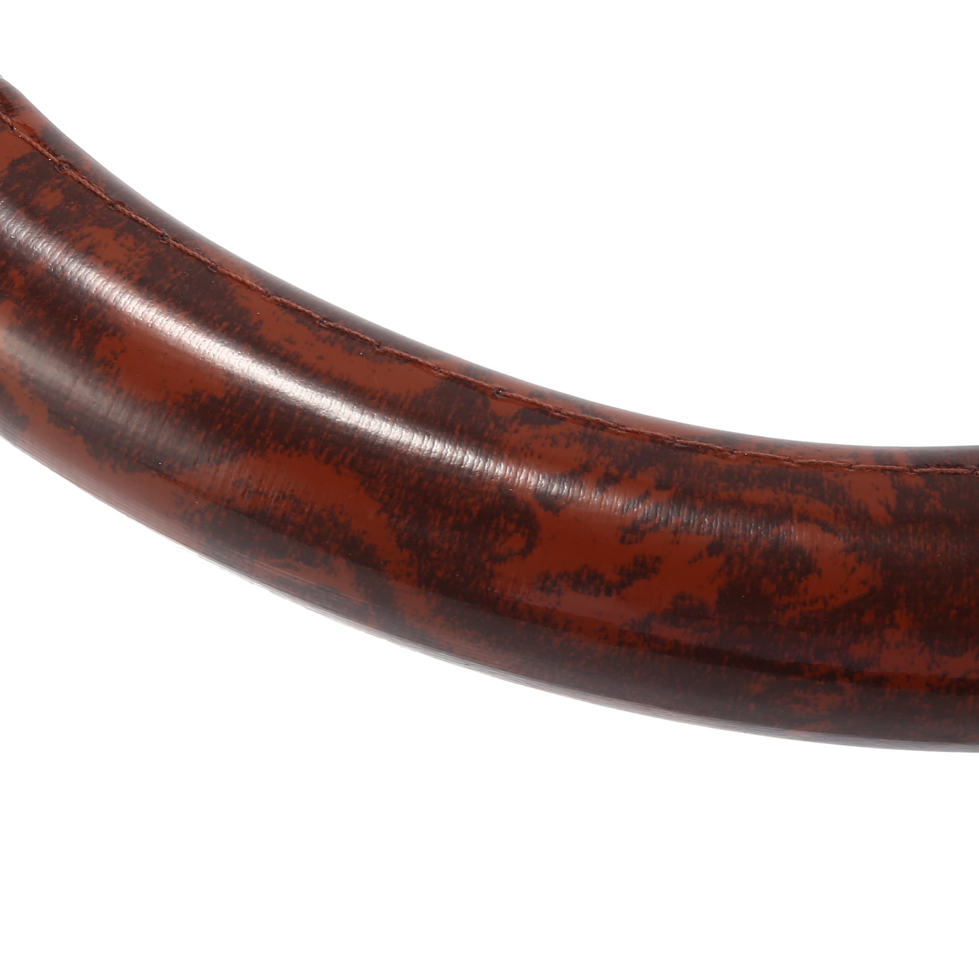 Unique Bargains 15" Universal Anti Slip Steering Wheel Grip Cover for Car Sedan SUV Breathable Wood Grain Brown