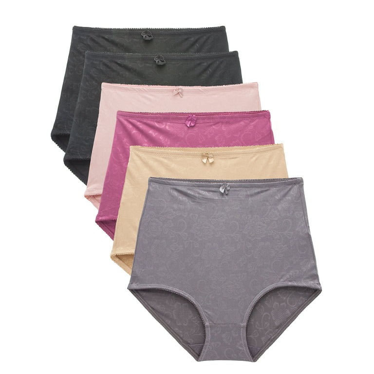 SHAPERX Women's Mid-Rise Stretch Cotton Panties, Assorted Pack of 4 Plus  Size Assorted Colour