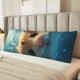 thumbnail image 4 of KLL Ultra Soft Microfiber Body Pillow Cover/Pillowcases 20"x54" with Hidden Zipper Closure-Cute Swimming Guinea Pig, 4 of 5