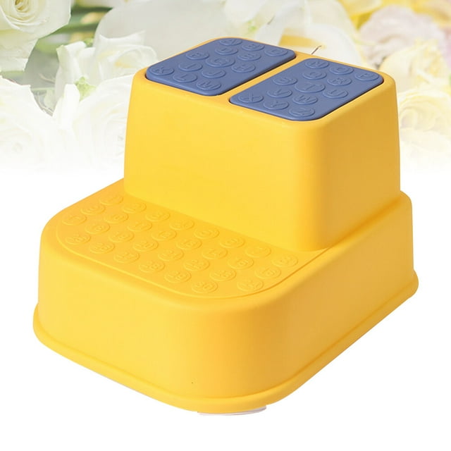 TAILTOSS 1Pc Yellow Toilet Chair Foot Step Stool Non-slip Height Increase Potty Training for Kids Bathroom Use