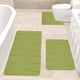 thumbnail image 4 of Juego de 3 alfombras de baño, paquete de 3 alfombrillas de espuma antideslizantes, ultrasuaves y absorbentes, lavables a máquina para un secado fácil, alfombrillas universales para inodoro y, 4 of 7