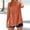 01 Orange, variant on Fewfanhot Women's Tops V Neck Short Sleeve Button Down Shirts Casual Chiffon Blouses Tops