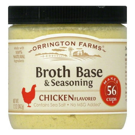 (2 pack) (2 Pack) Orrington Farms Chicken Broth Base & Seasoning, 12 Oz
