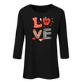 thumbnail image 4 of FAWUUDO Women Valentines Day Shirts Love Heart Printed Cute Tops Crewneck Long Sleeve Tshirts Graphic Tees, 4 of 4