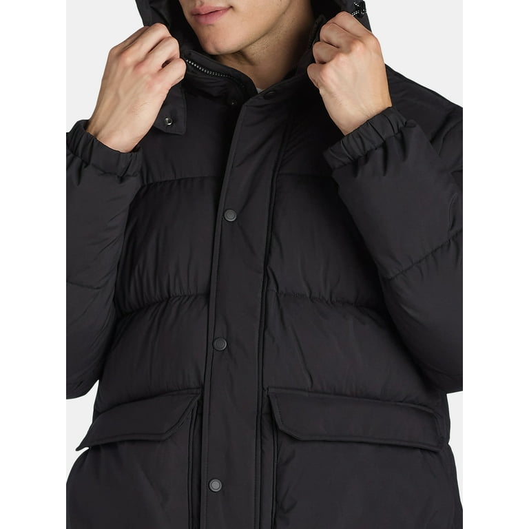 Ozark Trail Men's & Big Men's Puffer Jacket with Hood, Sizes Ozark Trail Men's & Big Men's Puffer Jacket with Hood, Sizes