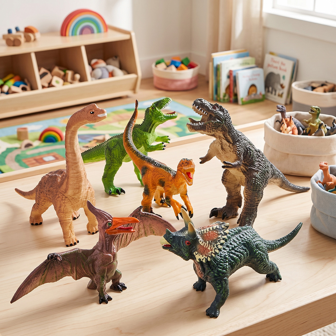 Joyfy 6-Piece Jumbo Dinosaur Figures with Educational Book photo 8