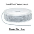 thumbnail image 2 of Unique Bargains Twisted Nylon Twine Thread Beading Cord 3mm 7M/23 Feet Extra Strong Braided Nylon String, Light Grey, 2 of 6