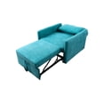 thumbnail image 3 of DOMETOUR Futon Chair Bed Convertible Sleeper Sofa, 3-in-1 Pull Out Sleeper Chair Beds Sofa Bed, Armchair Bed Sleeper for Living Room, Office, Apartment (Blue Lint), 3 of 5