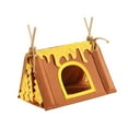 thumbnail image 5 of Hamster Tunnel Hideaway Nest Triangle Shape Soft Cloth Material Playful Tassels for Small Pet Squirrel Rat, 5 of 9