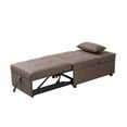 thumbnail image 6 of Kings Brand Furniture Multi-Function Ottoman, Sofa Bed Sleeper, Convertible Chair, Dark Grey, 6 of 7
