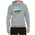 thumbnail image 2 of Made In America With Ukrainian Parts Unisex Graphic Hoodie Sweatshirt, Heather Grey, Medium, 2 of 4
