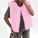 thumbnail image 1 of Blusa informal sin mangas y sin capucha para mujer, estilo abrigo y chaquetas, de imitación de lana, corta, cálida, de invierno, con abertura frontal., 1 of 7