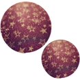 thumbnail image 7 of SKYSONIC Vintage Glitter Star Trivet Round Hot Pads, Set of 2 Pink Silver Bling Pot Holder Heat Resistant Trivets Cotton Thread Weave Trivet Mats for Kitchen Counter Hot Dishes Pot Teapot Table Decor, 7 of 7