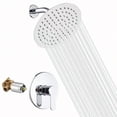 thumbnail image 4 of Shower Faucet GGStudy Single Function Shower Trim Kit with Rough-in Vae Shower Set Bath Rainfall Shower Faucet System 8inch Round Stainl Steel Metal Shower Head, 4 of 9