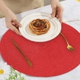 thumbnail image 2 of WUYVCG Clearance Sale！ Round Placemats Set Of 1 Table Mats for Dining Tables Woven Washable Non Place Mats 15 Inch Red ,Fall Kitchen Decor, 2 of 7