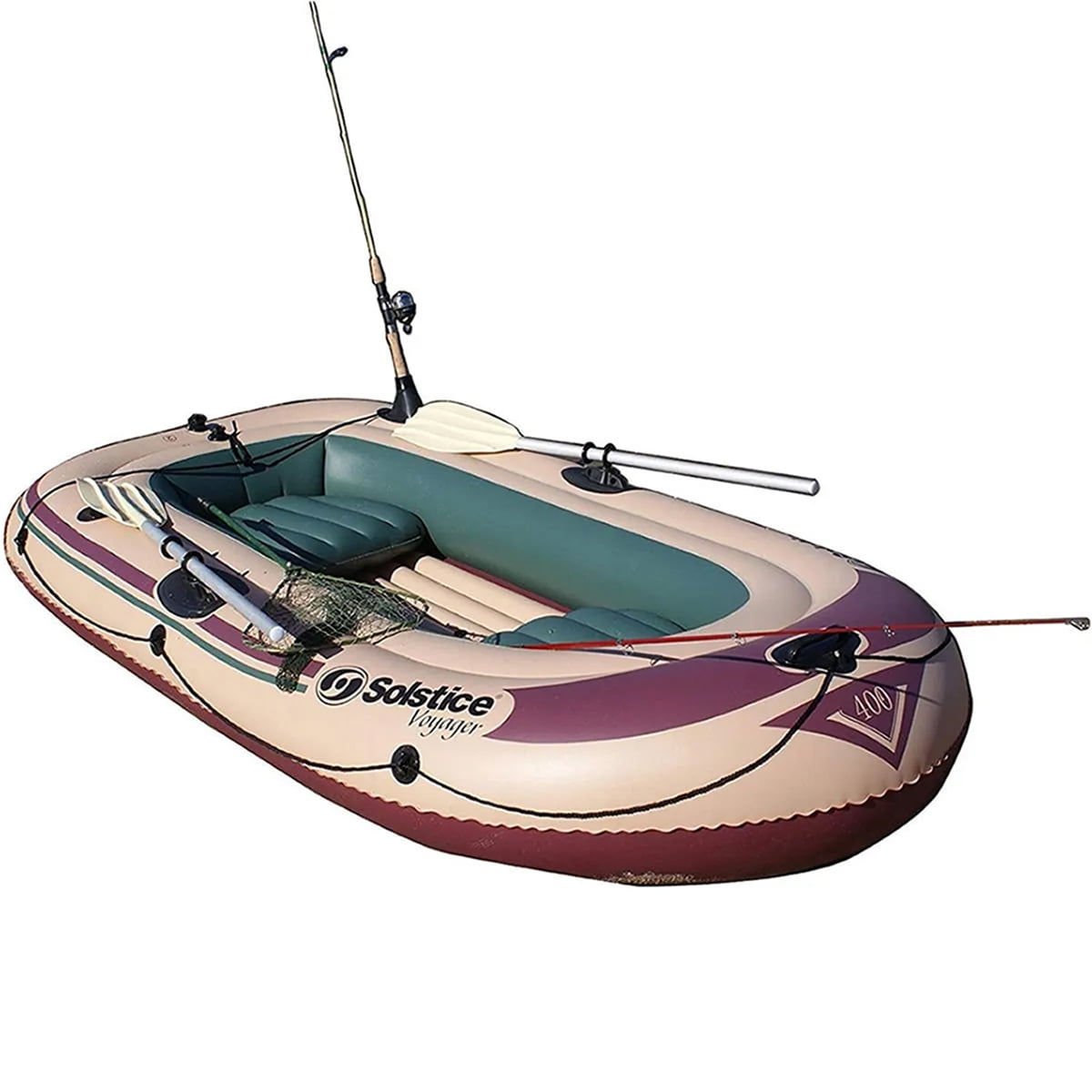Inflatable Boat with Oars, Inflatable Fishing Boats for Adults 2/3/4  Person, Inflatable Boat for Pool with Oars