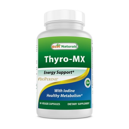 Best Naturals Thyroid Support Supplement with Iodine 90 Veggie Capsules