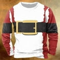 thumbnail image 2 of Feancey Prime Sales Mens Funny Christmas Sweatshirt Oversized Long Sleeve Crewneck Pullover Santa Claus Print Sweatshirts 2025 Holiday Casual Xmas Gifts White XL, 2 of 5