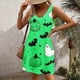 thumbnail image 3 of Vestido de Verano para las Mujeres Impresión de la Moda Bolsillo sin Mangas Cuello en V, Vestido Casual para la Playa Y Diario, 3 of 5