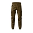 thumbnail image 5 of sageysalite Cargo Pants for Men Button Elastic Waist Casual Loose Workout Hiking Joggers Pants with Multi Pockets, 5 of 7