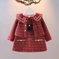 thumbnail image 4 of Esaierr Kids Baby Girls Fall Winter Dress 2Pcs Outfits Vest Dress and Cardigan Outwear Two Piece Set 1-5Y Toddler Winter Clothes, 4 of 7