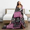 thumbnail image 5 of Wijzvio Happy 70th Birthday Throw Blanket Soft Fuzzy Fleece Blanket For Couch Bed Living Room Decoration 50"X40", 5 of 9