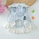 thumbnail image 4 of Ropa de mascotas vestidos transpirables mascotas ropa de moda faldas de moda encantador patrón de animales trajes trajes fiesta suministros de ocio azul xl Advancent PT000682-05, 4 of 7