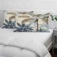 thumbnail image 4 of Palm Tree Beach Throw Pillow Cover, Pillowcase Protectors with Zipper, Breathable Decorative Lumbar Pillow Case Cover, Watercolor Botanical Seaside Pillow Shams for Couch Sofa 16x24Inch, 4 of 8