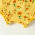 thumbnail image 6 of Dooleck Ribbed Baby Clothes Floral Outfit Infant Bodysuit Onesies Bloomer Shorts Set, 6 of 7