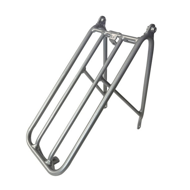 Soidarity Estante trasero de bicicleta plegable de aleación, portátil, reutilizable, lavable, portaequipajes, accesorios para estante de Ciclismo Plata