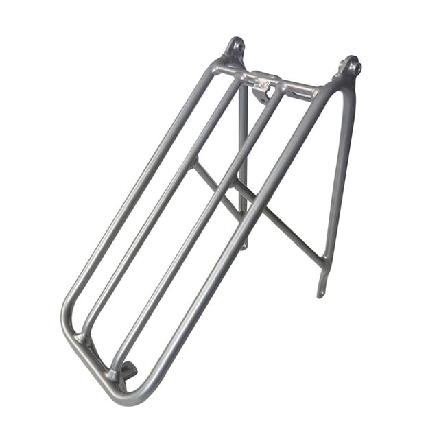 Transemion Folding Bicycle Rear Rack Portable Professional Washable Cargo Luggage Carrier Outdoor Cycling Holder Accessories Silver