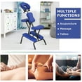 thumbnail image 3 of BestMassage Portable Massage Chair Comfort 4" Thick Foam Light Weight Portable With Free Carrying Bag,Blue, 3 of 7