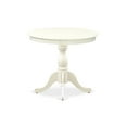 thumbnail image 3 of Atlin Designs Antique Wood Dining Table with Pedestal Legs in White, 3 of 4
