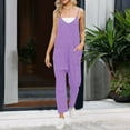 thumbnail image 2 of HexaHive Women's Summer European - Style Jumpsuit with Large Pockets and Suspenders, 2 of 5