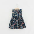 thumbnail image 3 of WhouRiu Toddler Girls' Dress Summer Floral Print Sleeveless Dress Children Loose Breathable Comfortable Tank Dresses Blue,Size 4-5 Y, 3 of 3