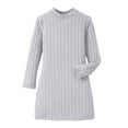 thumbnail image 4 of Girls Slim Fit Bodycon Dress Winter Warm Stretchy Turtleneck Long Sleeve Casual Outfits For Toddlers And Kids With Soft For Daily Wear And Holiday Parties, 4 of 5