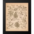 thumbnail image 2 of Wild Apple Portfolio 20x24 Black Modern Framed Museum Art Print Titled - Vintage Alphabet II, 2 of 5