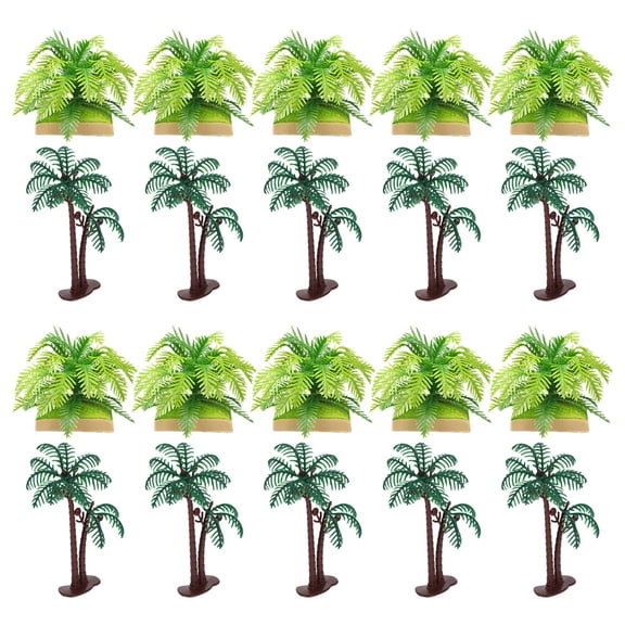 Homoyoyo Fade-Resistant Plastic Palm Trees for Scene Decoration and Layout, 20 Pieces Set
