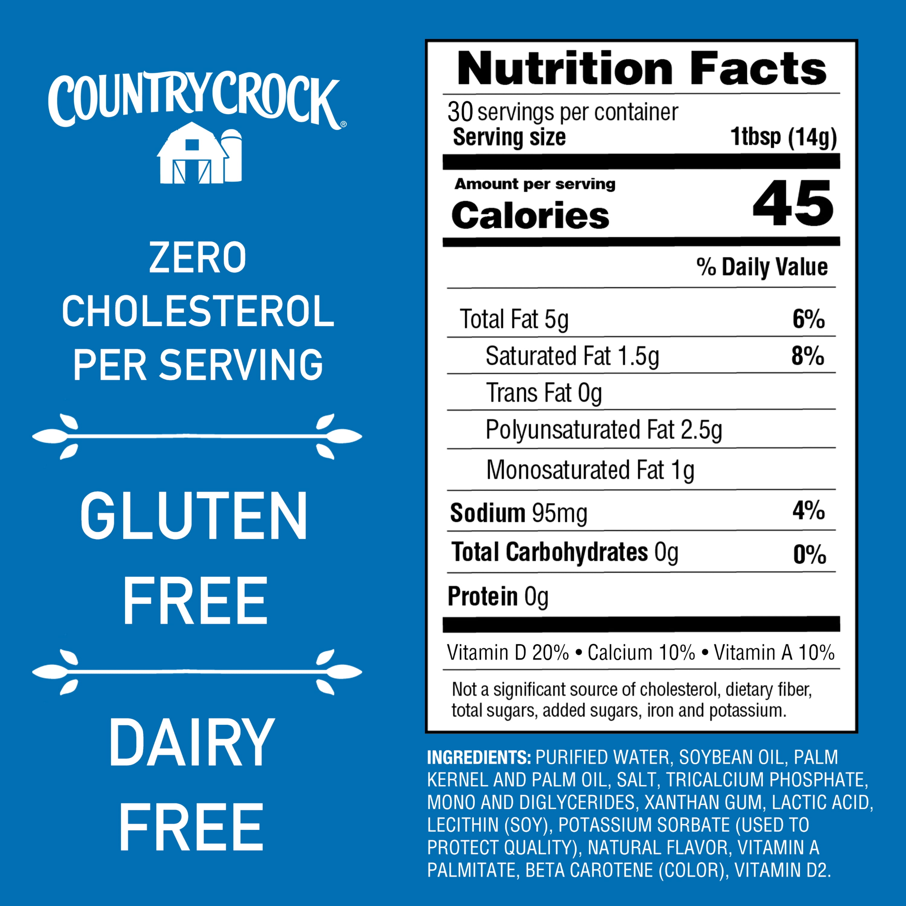 Country Crock Calcium Buttery Spread, 15 oz Tub (Refrigerated)