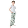 thumbnail image 3 of FORMRS Boys Pajama Pants with Pockets Size 9-10Y Kids Lounge Sleep Bottoms, Darker Leafy Pattern, 3 of 8