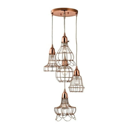Dimond Copper 5 Wire Pendant Light D2737 Com Dimond Copper 5 Wire Pendant Light D2737