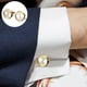 thumbnail image 3 of 1 par de gemelos para hombre, gemelos, camisa, traje, joyería simplemente para boda Hugo Gemelos de camisa, 3 of 7