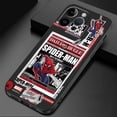 thumbnail image 4 of Marvel superhero Spider Man Phone Case for Apple iPhone 15 Pro Max SE 13 XS X 7 6s 14 12 Mini 8 Plus 11 Pro XR Cover Black Soft, 4 of 5