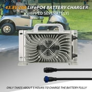 KEPWORTH 36V 100AH Lithium Battery for Golf Cart, LiFePO4 Batteries with 200A BMS, 4000+ Rechargeable Deep Cycle, Grade A Lithium Iron Phosphate Cells, with A Smart Battery Monitor & 20A Charg