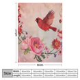 thumbnail image 4 of Orinice  Wedding Soft Flannel Fleece Throw Blanket, Northern Cardinal Bird Flying Along Flower Bouquet Ceremonial Marriage, Cozy Plush for Indoor and Outdoor Use,  60x80in, 4 of 6