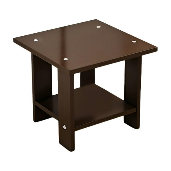 HKEJIAOI Small Side Table - Compact Wooden Bedside Table for Living Room & Small Spaces - Modern Sofa End Table with Sturdy Design - Perfect as Tea Table or Nightstand (Black)​​