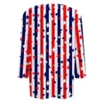 thumbnail image 5 of WEANT Summer Tops for Women 2024 Fouth Of July Casual Independence Day Crew Neck 3/4 Sleeve Blouses for Women Dressy Shirts Boho Usa Celebration Outfits for Women Vermilion 2XL, 5 of 5